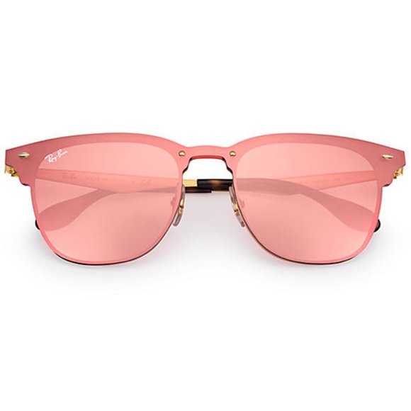 Ray-Ban Sunglasses Gold w/Pink Mirrored Lens - Picture 2 of 7